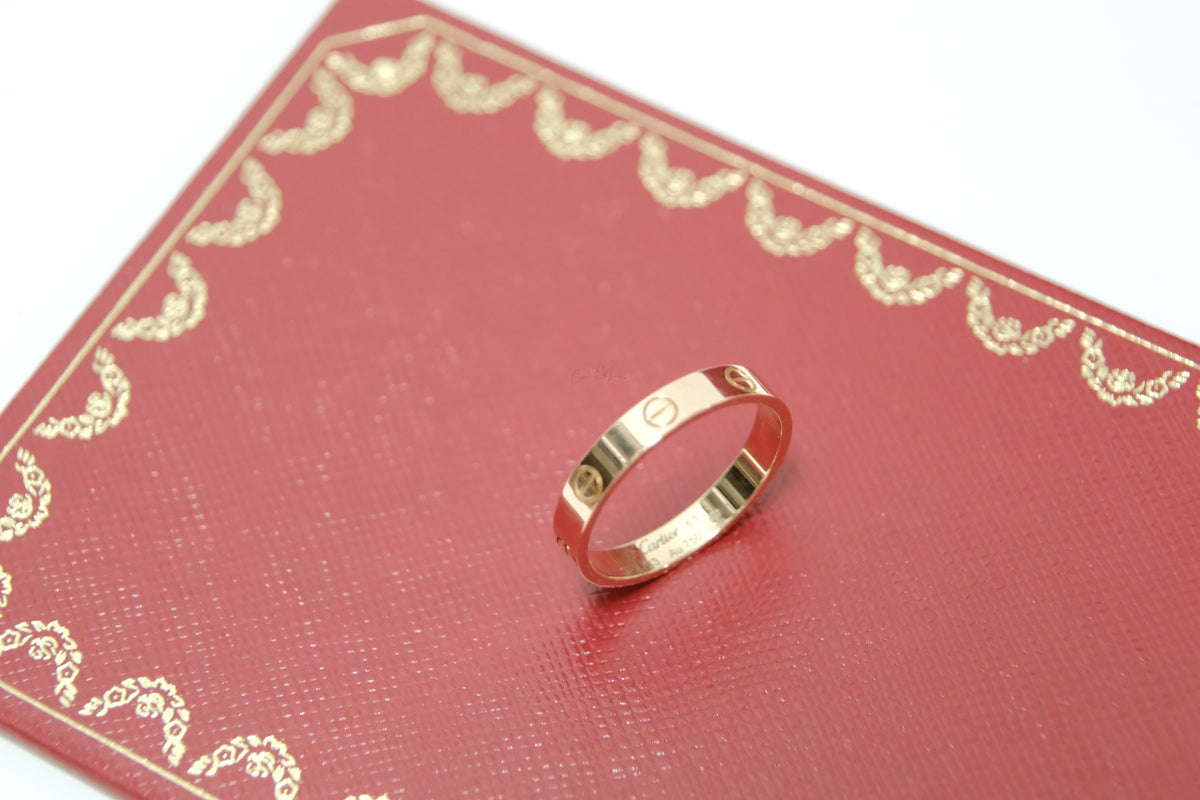 CARTIER LOVE RING ROSE GOLD 61 SMALL MODEL