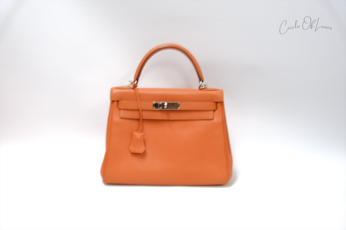 HERMES KELLY 28 TOGO ORANGE SHW