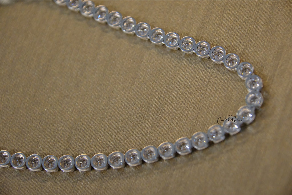 TENNIS NECKLACE DIAMONDS WHITE  GOLD