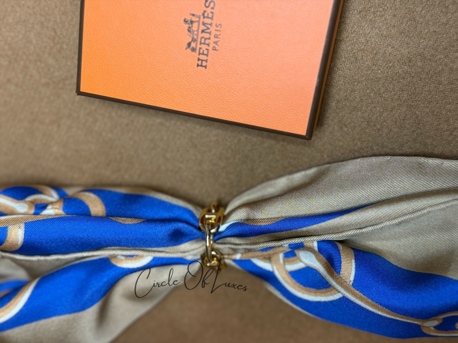 HERMES FILOU GLOVE CLIP ROSE GOLD PLATED METAL