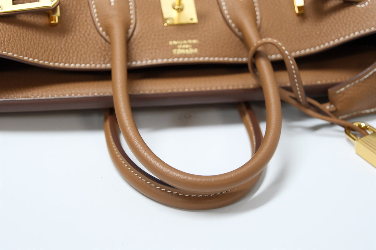 HERMES BIRKIN 25 GOLD ON GOLD TOGO