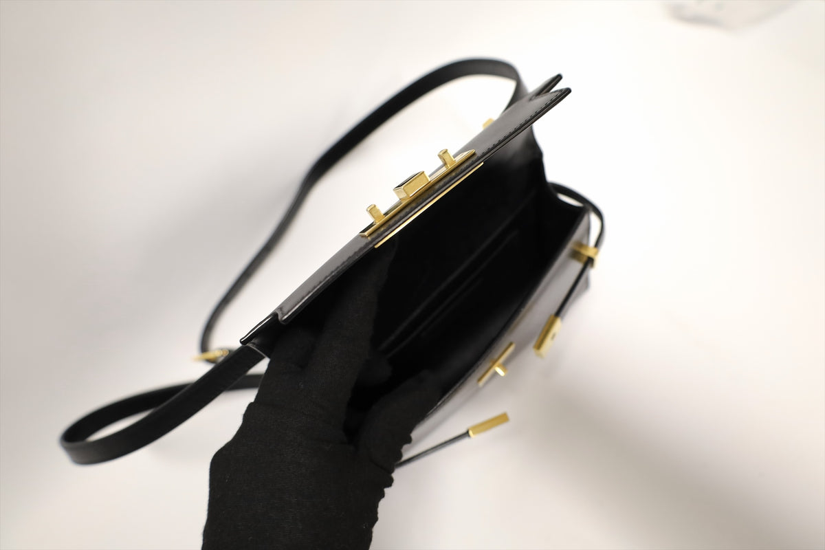 YSL MINI MANHATTAN SHOULDER BAG BLACK