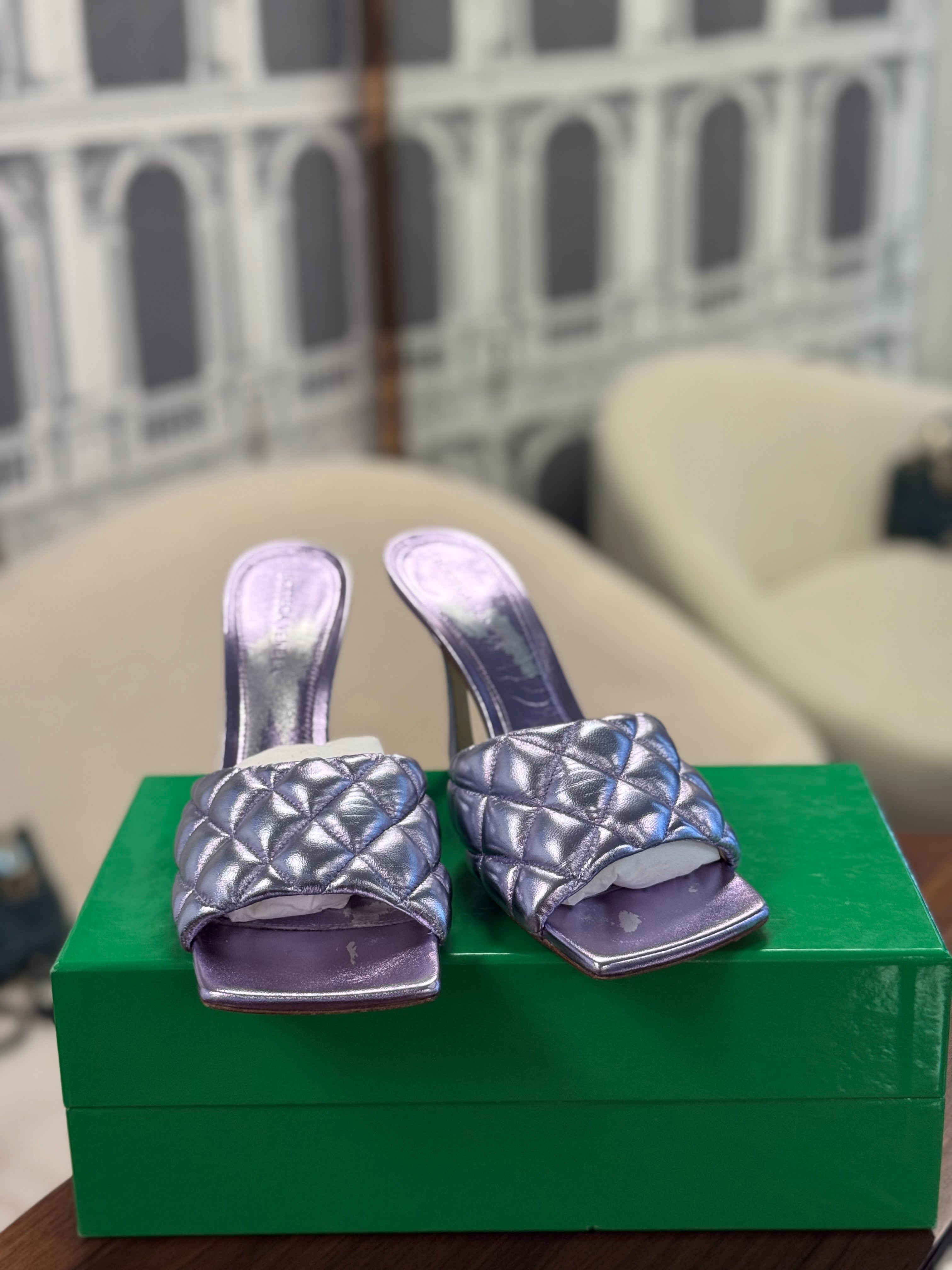 BOTTEVEGA PADDED LEATHER SIZE 39 WISTERIA