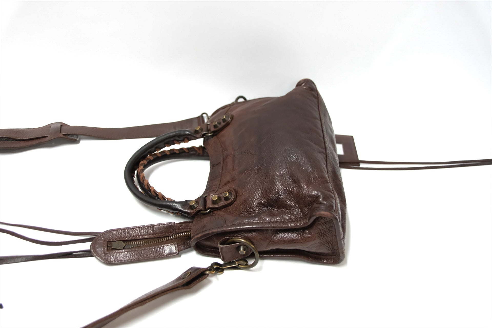 BALENCIAGA MINI CITY BAG BURGUNDY