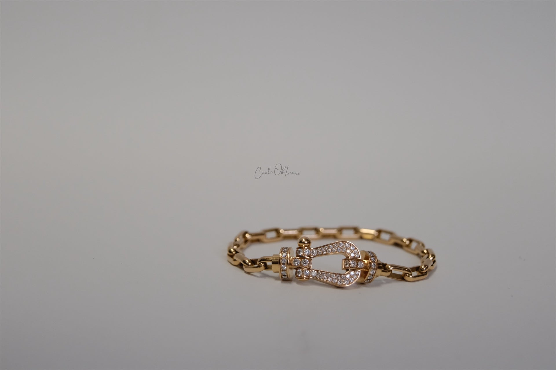 Force 10 bracelet 18k yellow gold and diamonds large model