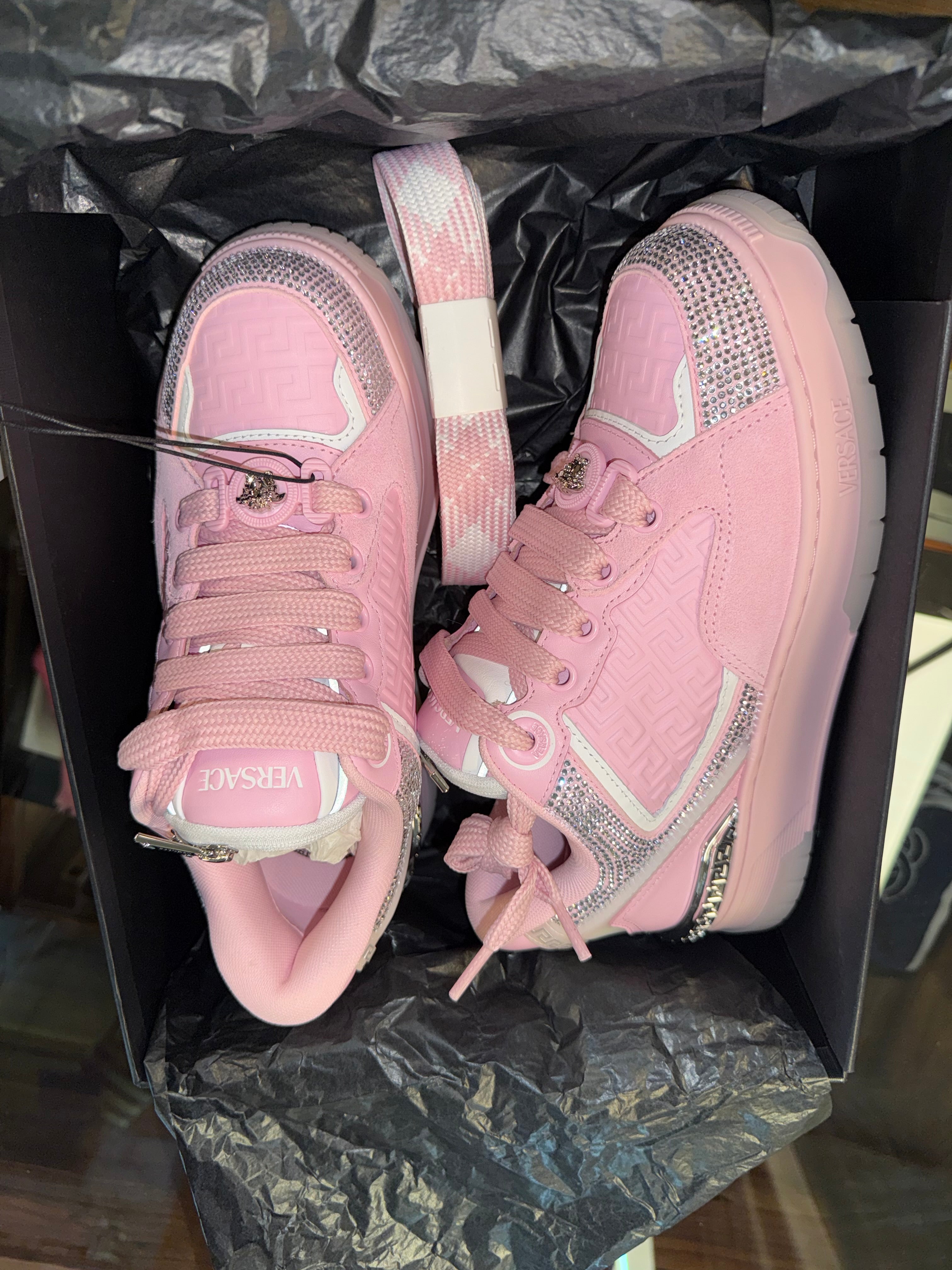 VESACE BIGGIE BASKET SNEAKERS PINK  SIZE 38EU