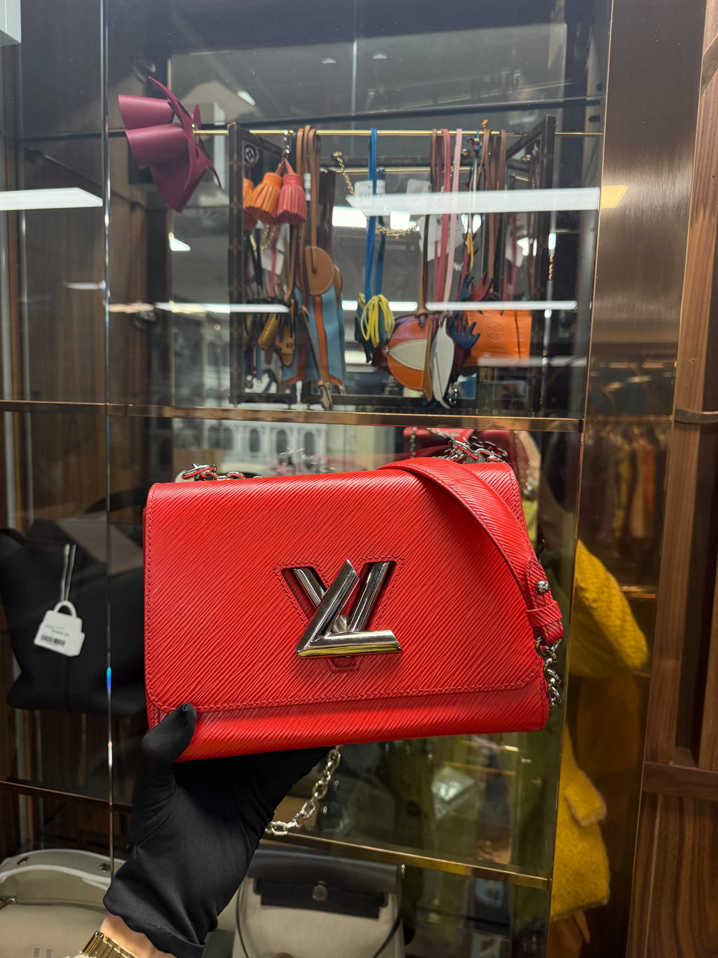 Louis Vuitton Twist MM Red Epi Leather with Silver Hardware