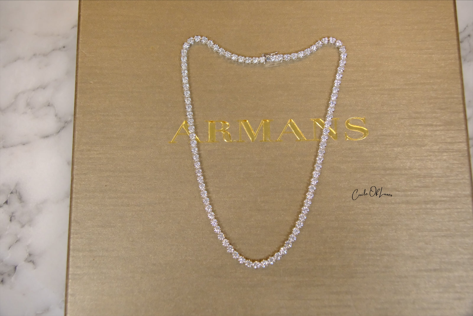TENNIS NECKLACE DIAMONDS WHITE  GOLD