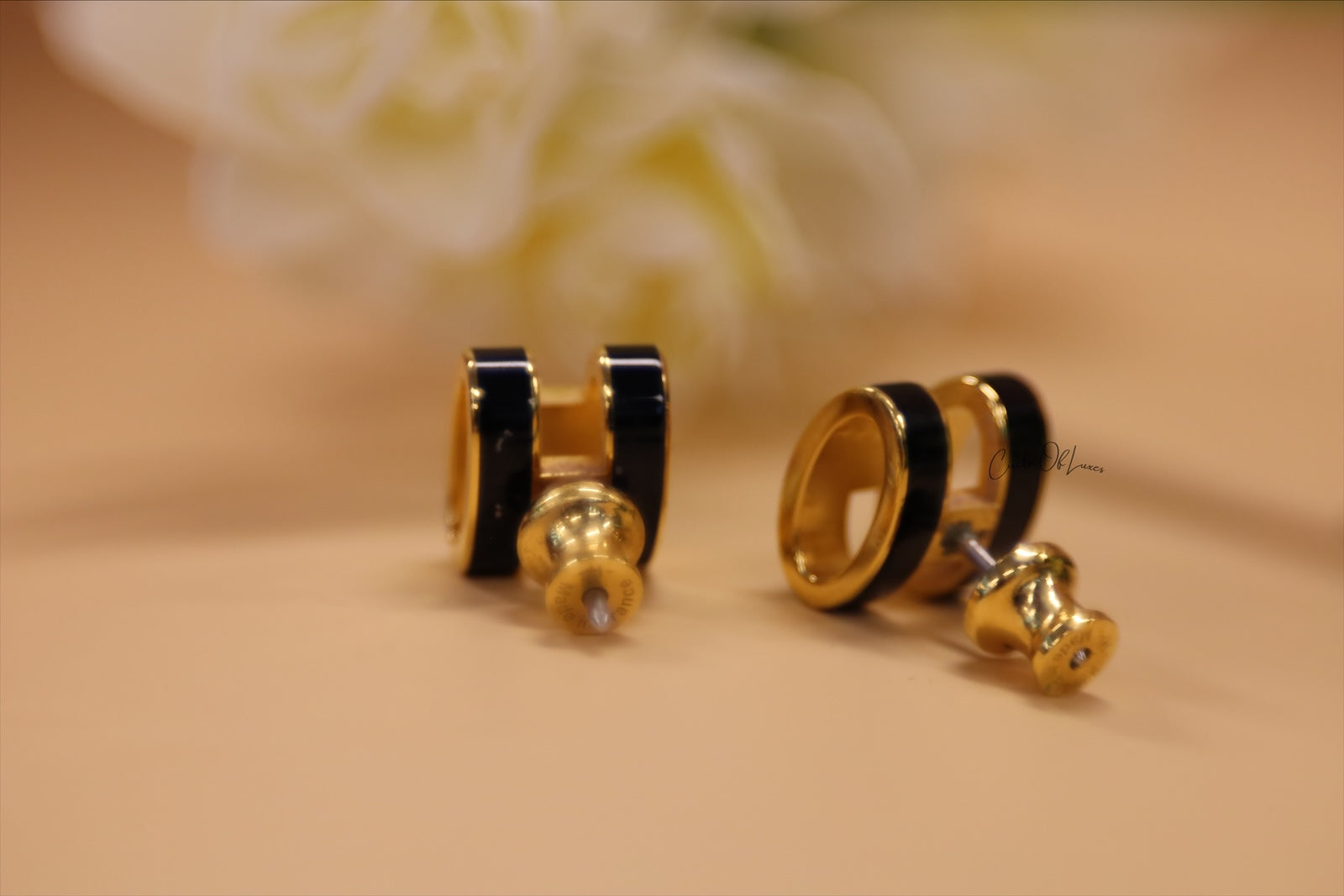 HERMES LARGE H POP EARRING