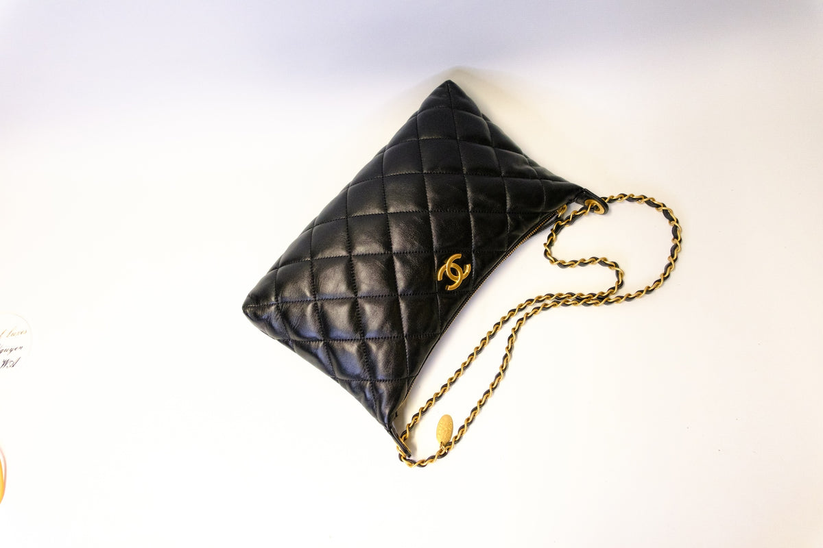 CHANEL 25s HOBO BLACK 26cm
