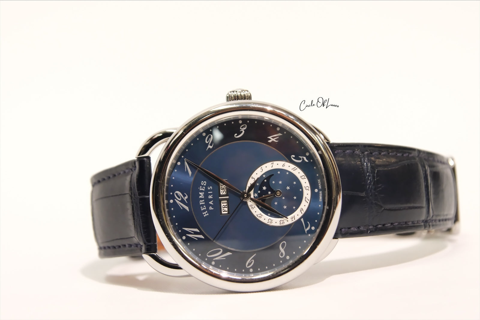 HERMES Arceau Grande Lune watch, 43 mm