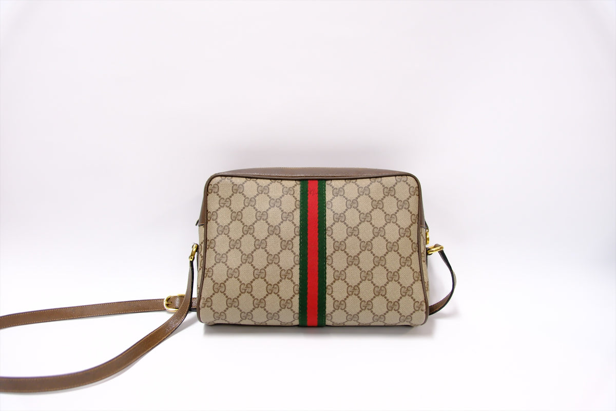 GUCCI VINTAGE CAMERA CANVAS BAG