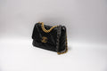 CHANEL C19 SMALL BLACK LAMBSKIN