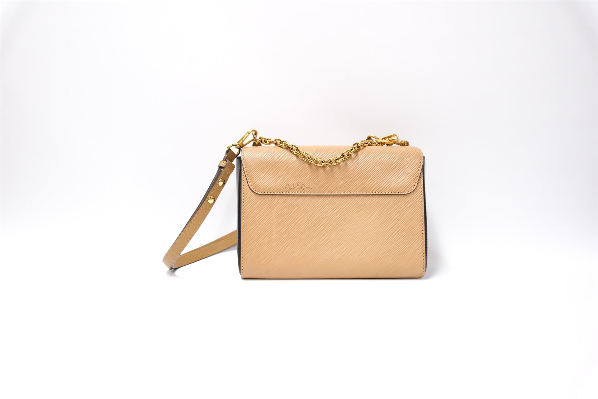 LOUIS VUITTON TWIST MM CAMEL/BACK GHW