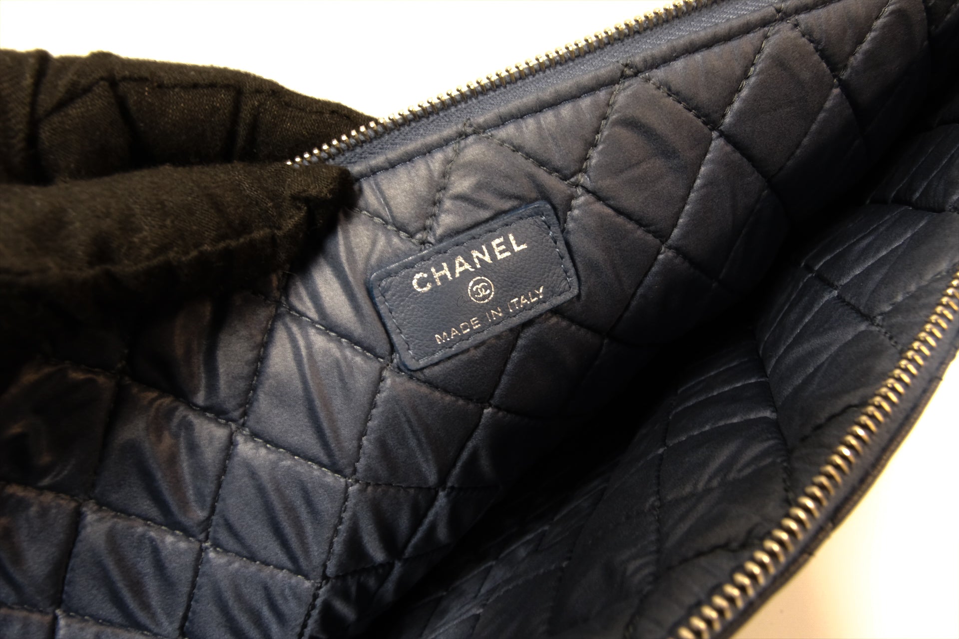 CHANEL LARGE OCASE LAMBSKIN BLUE SHW