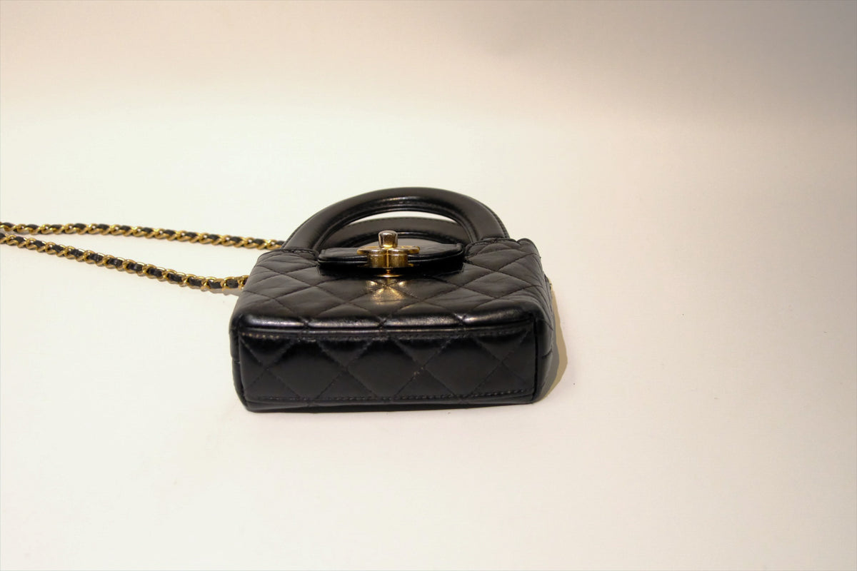 CHANEL NANO BLACK KELLY GHW