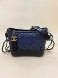 CHANEL SMALL GABRIELLE NAVY/BLACK CALFSKIN MIXED HARDWARE