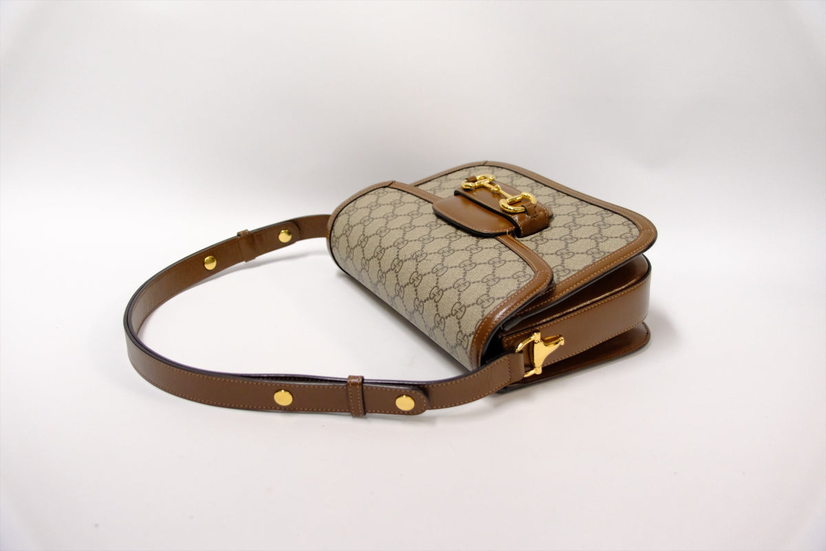 GUCCI HORSEBIT 1955 MEDIUM CANVAS GG SUPREME