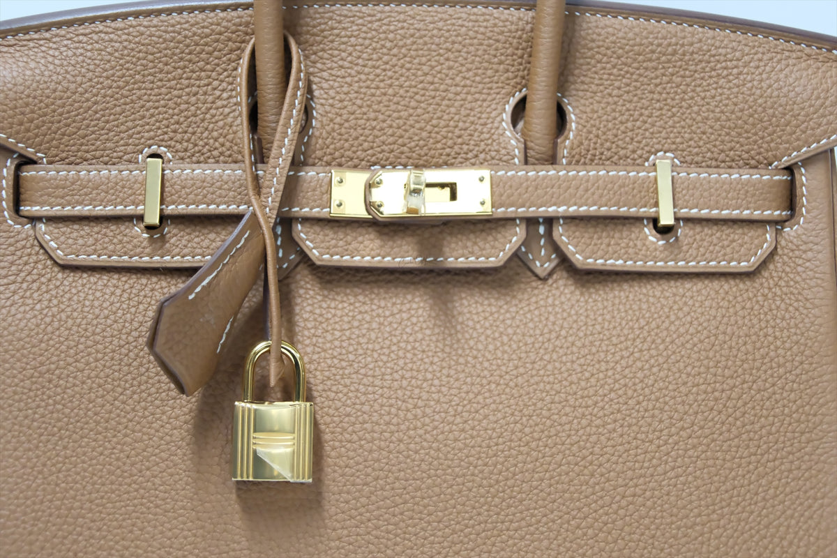 HERMES BIRKIN 25 GOLD ON GOLD TOGO