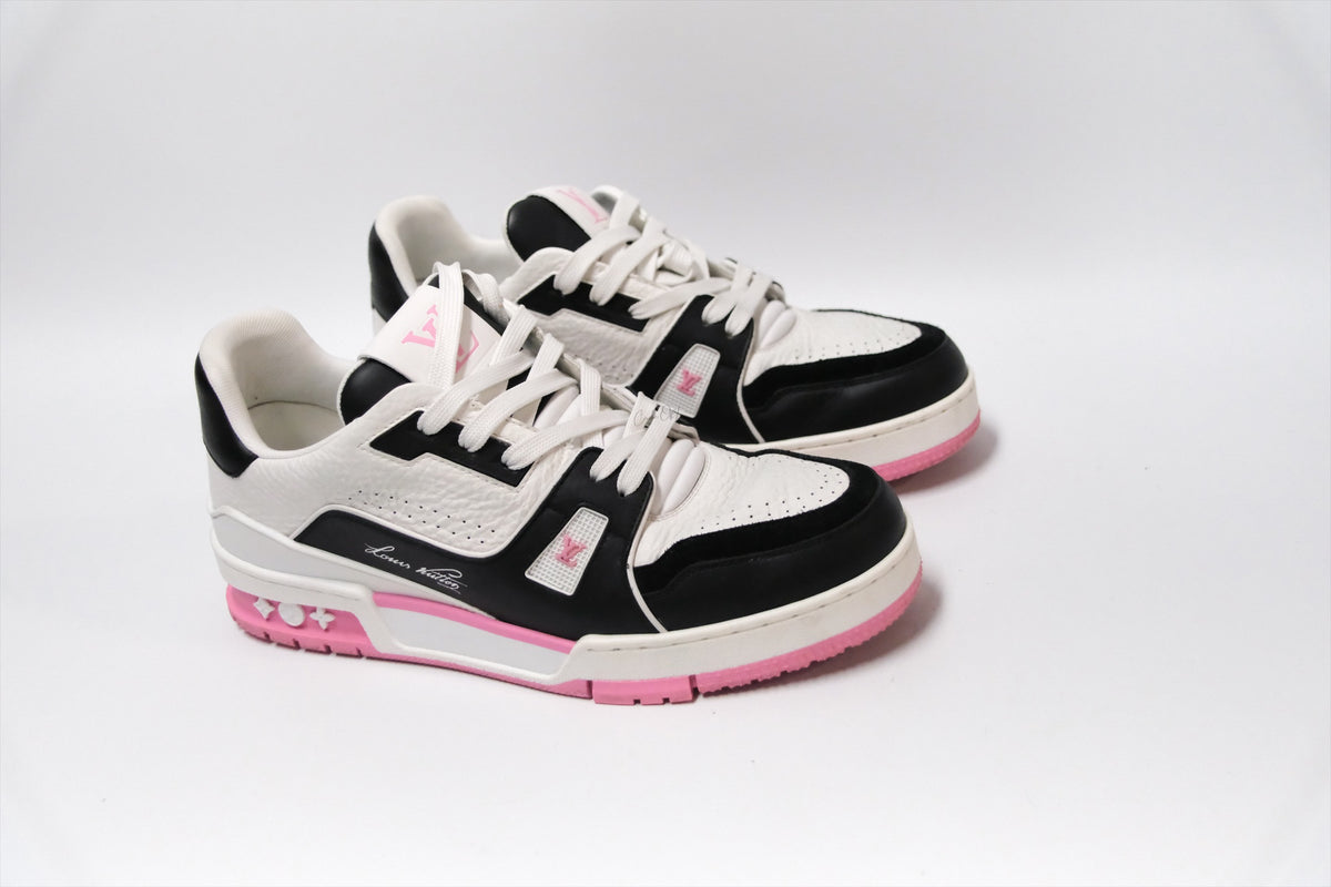 LOUIS VUITTON WHITE PINK TRAINER SNEAKER  SIZE 39