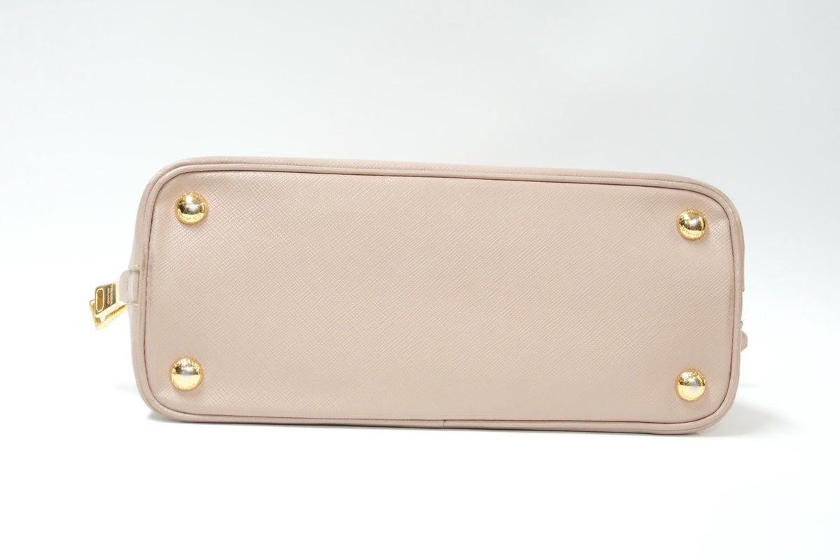 Prada Promenade Small Bag  Powder Pink Saffiano Leather & Gold Tone Hardware