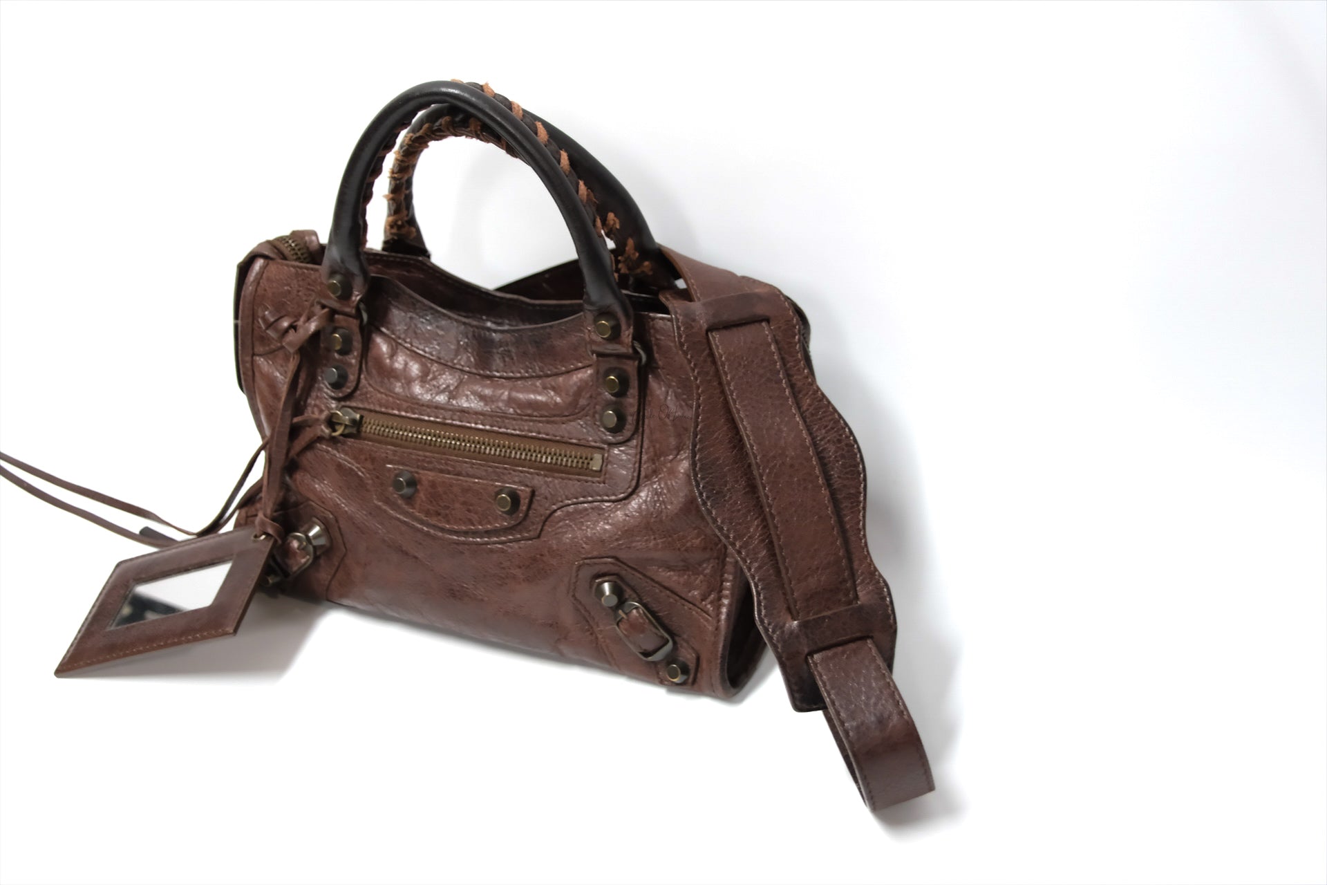 BALENCIAGA MINI CITY BAG BURGUNDY
