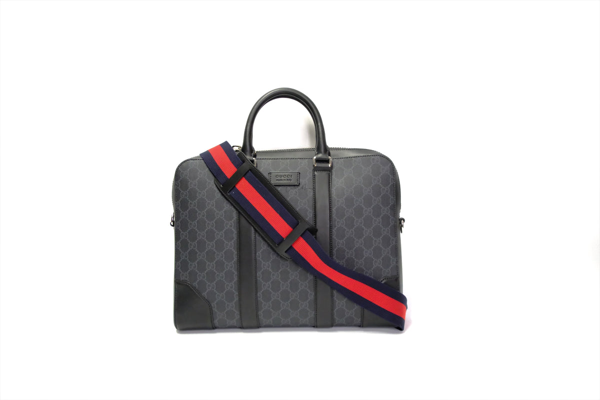 GUCCI SUPREME WEB STRAP BRIEFCASE BAG