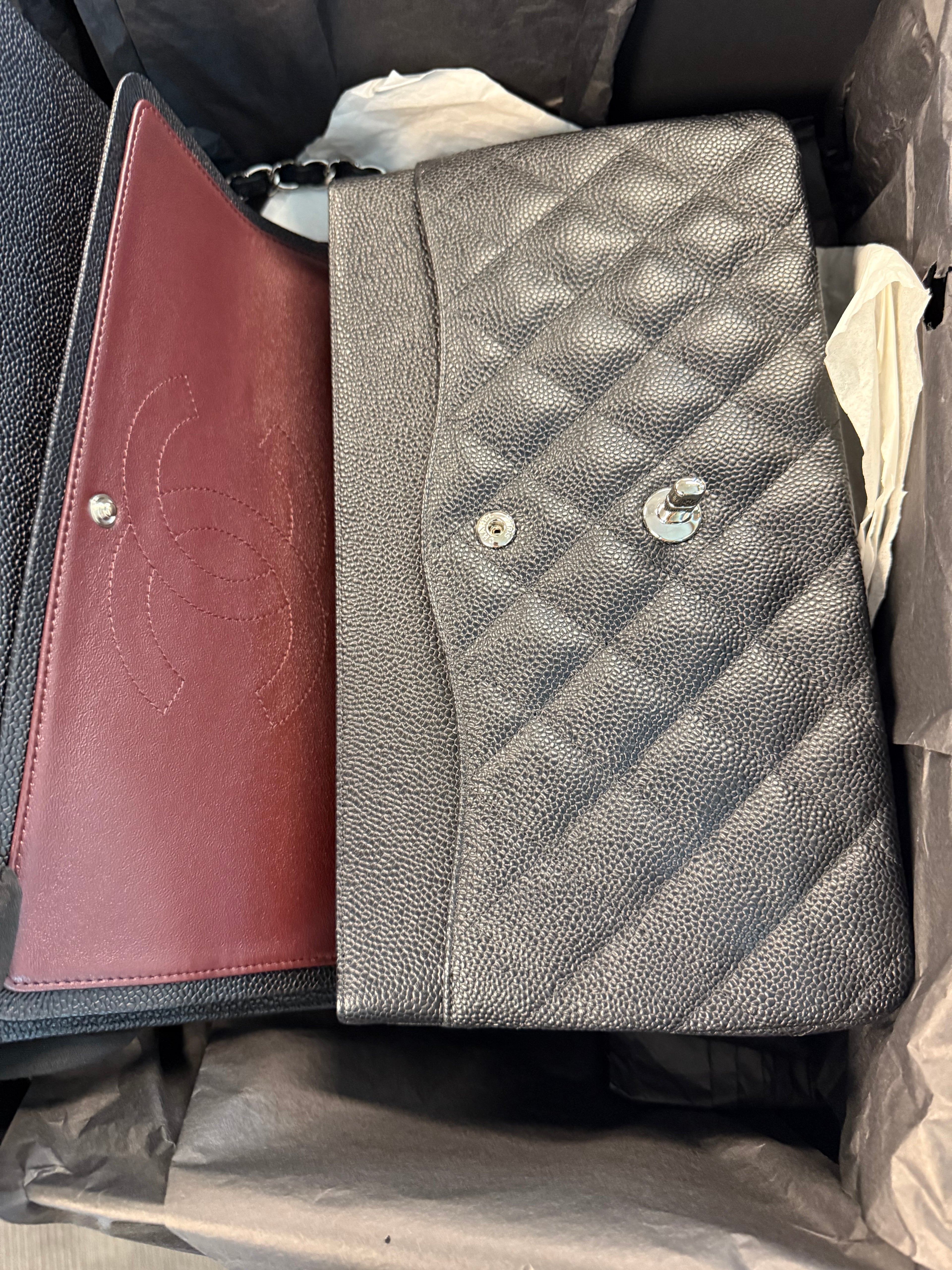 CHANEL JUMBO CLASSIC BLACK CAVIAR SHW