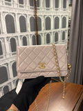 CHANEL WALLET ON CHAIN LILAC LAMBSKIN GBHW