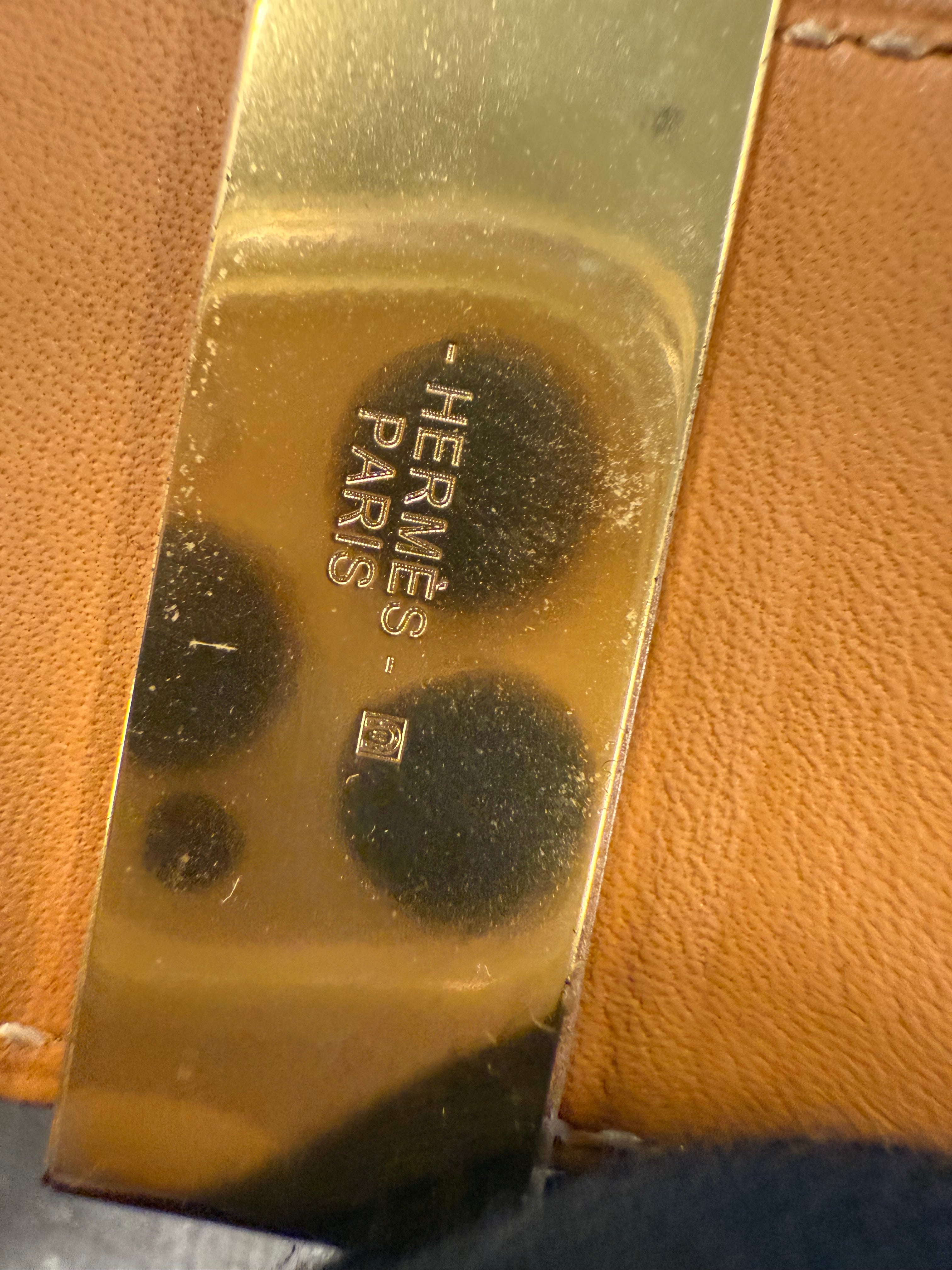 HERMES CDC LIZARD BRACLET GHW STAMP Y SIZE T3