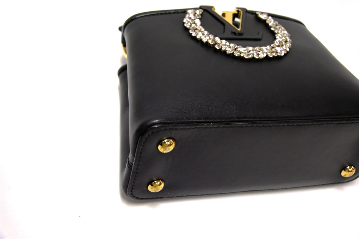 LOUIS VUITTON  BLACK MINI RHINESTONES EMBELLISHED