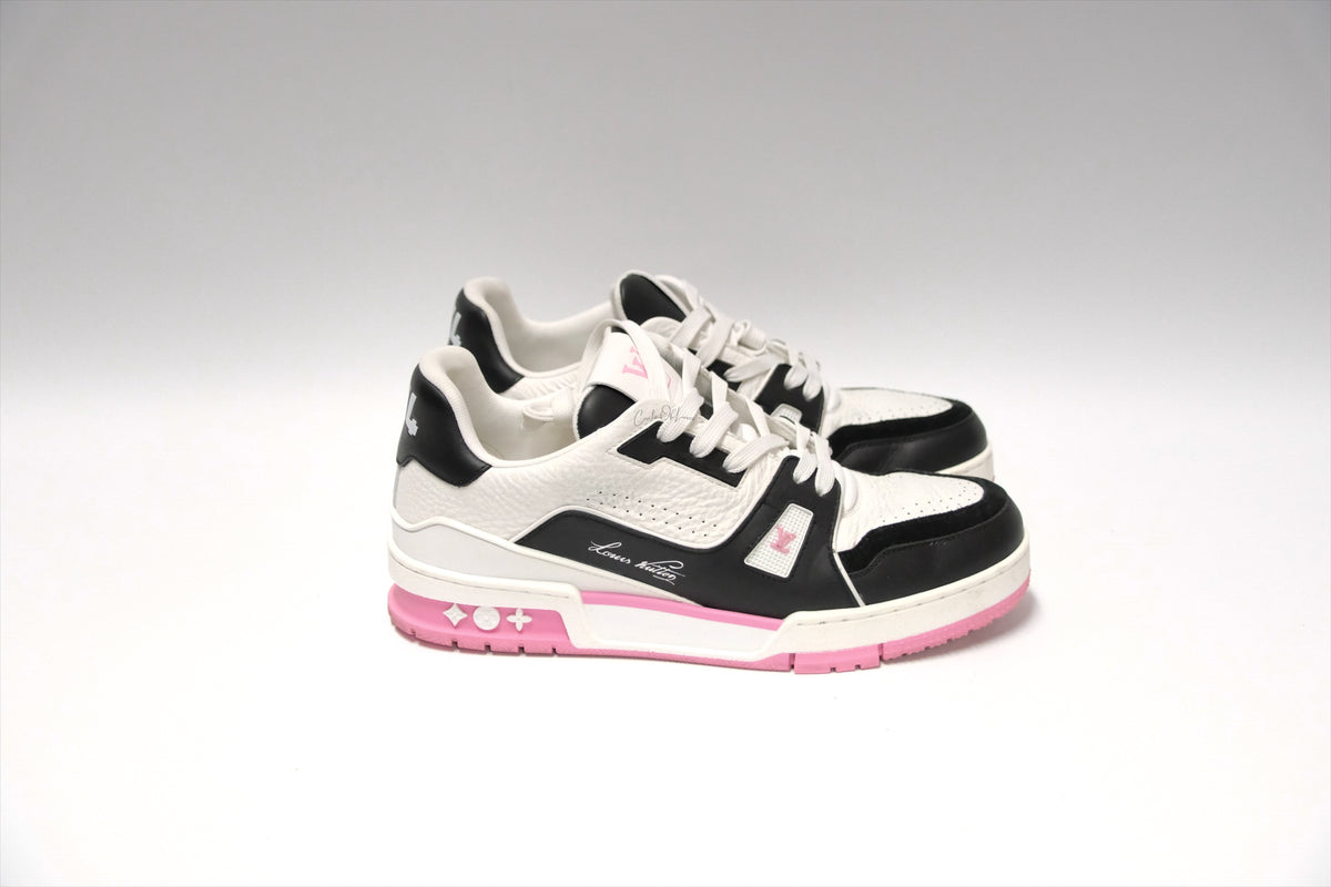 LOUIS VUITTON WHITE PINK TRAINER SNEAKER  SIZE 39