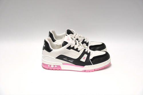 LOUIS VUITTON WHITE PINK TRAINER SNEAKER  SIZE 39