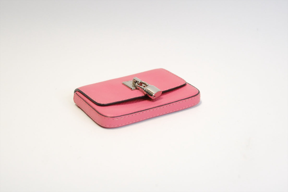 CELINE PADLOCK FLAP LEATHER CARD CASE