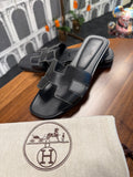 HERMES ORAN SANDAL SIZE 36 NOIR