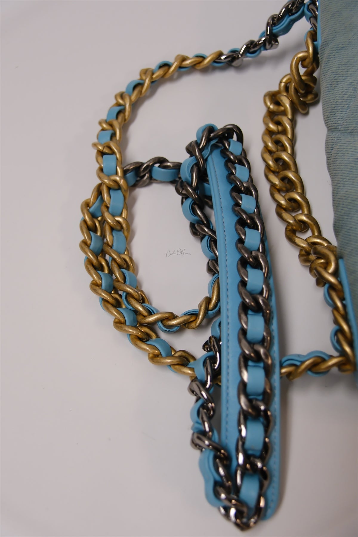 CHANEL C19 BLUE DENIM SMALL