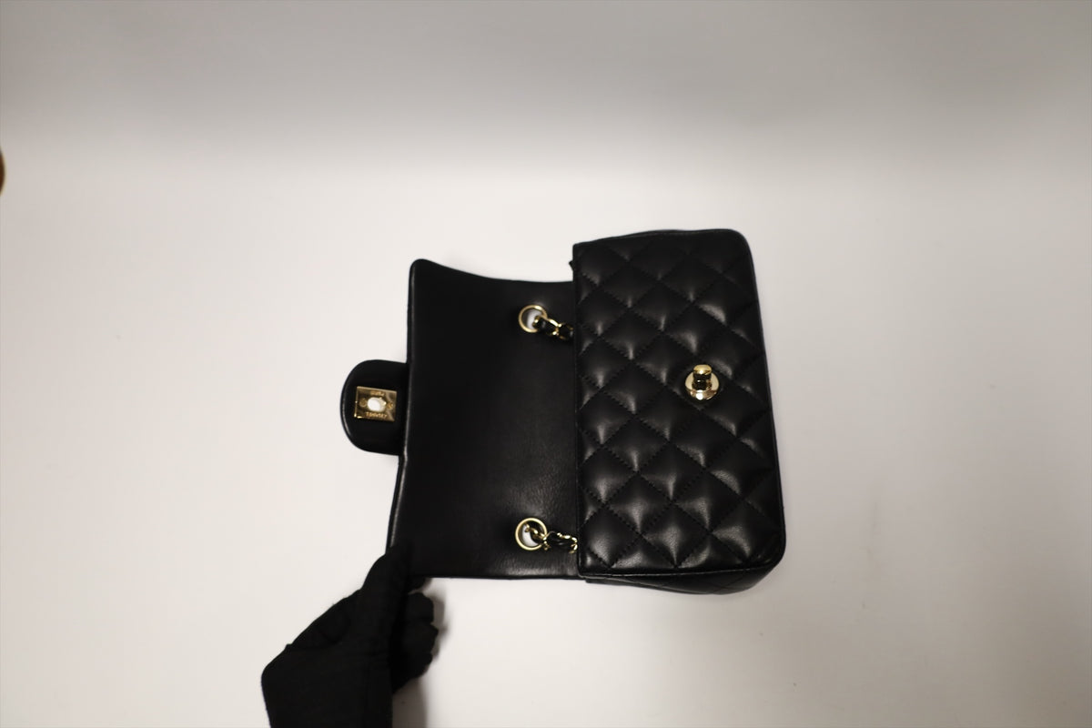 CHANEL CLASSIC MINI LAMBSKIN  GHW BAG
