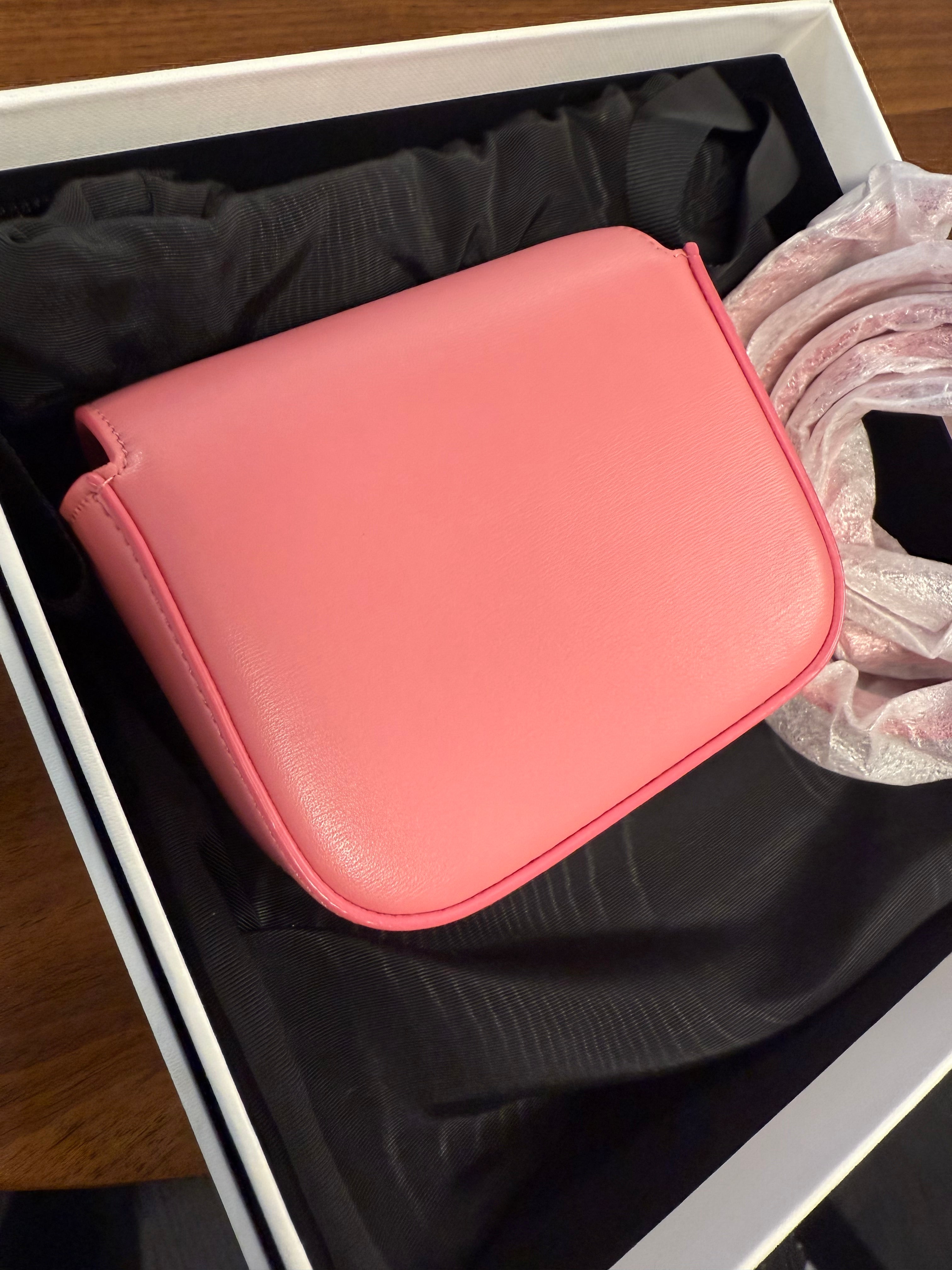 CELINE MINI CLAUDE IN SHINY CALFSKIN PINK GHW