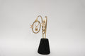 CHANEL 20P HOOPS EARRING GOLD TONE