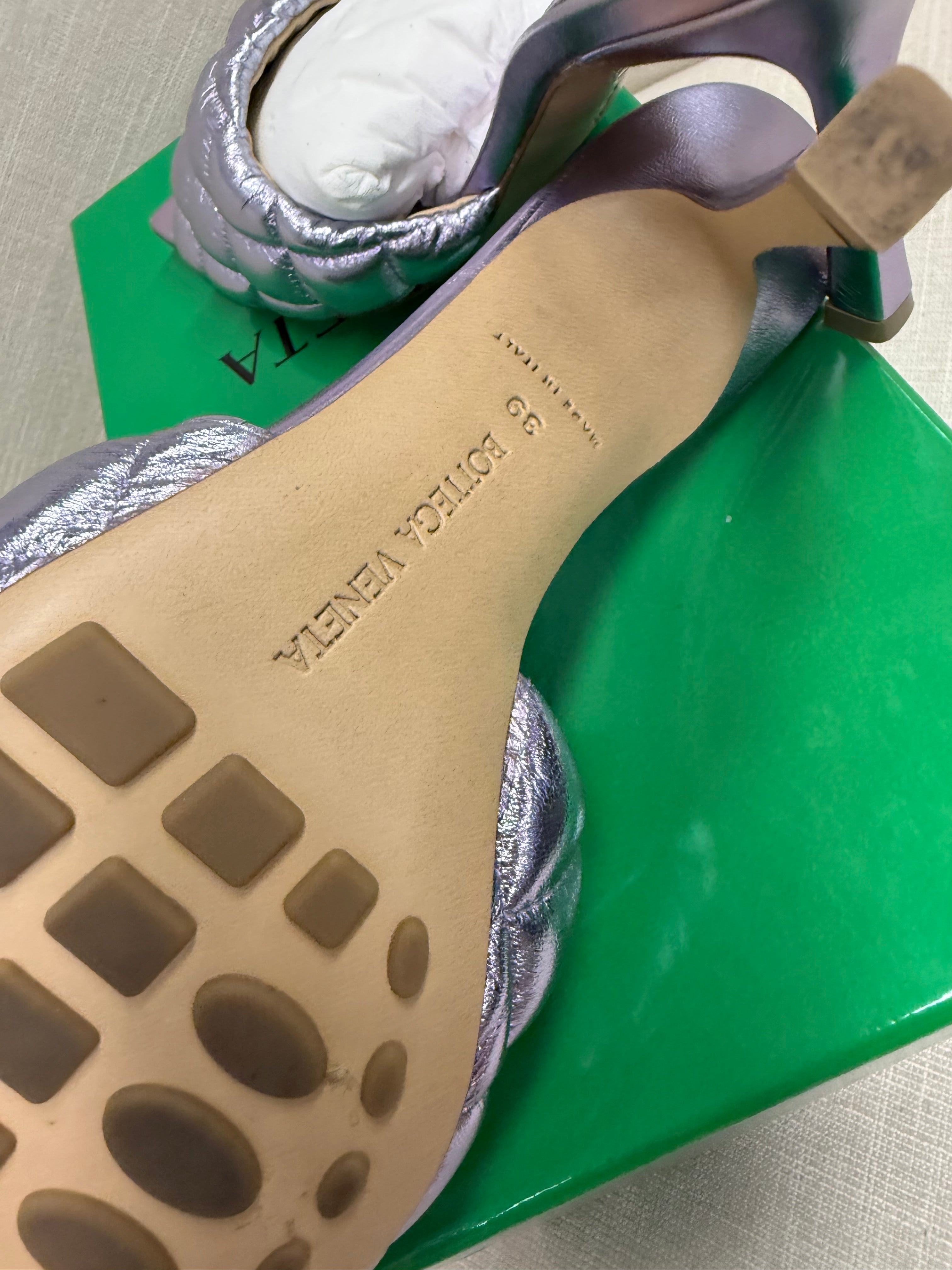 BOTTEVEGA PADDED LEATHER SIZE 39 WISTERIA