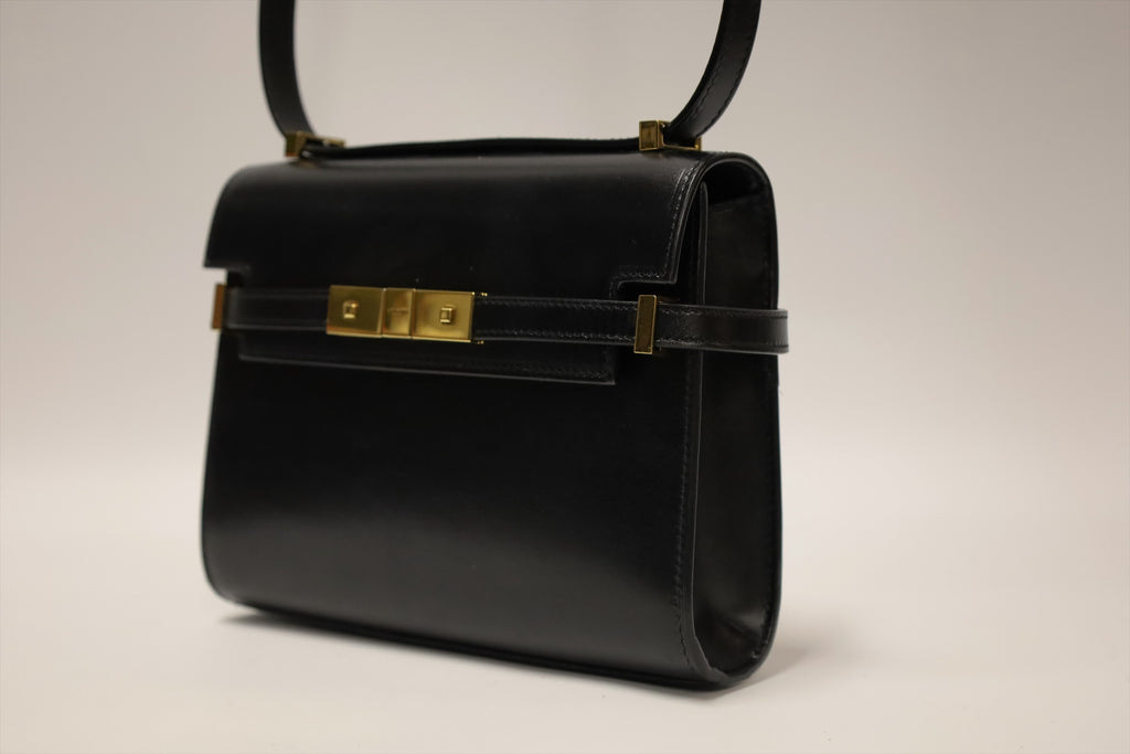 YSL MINI MANHATTAN SHOULDER BAG BLACK
