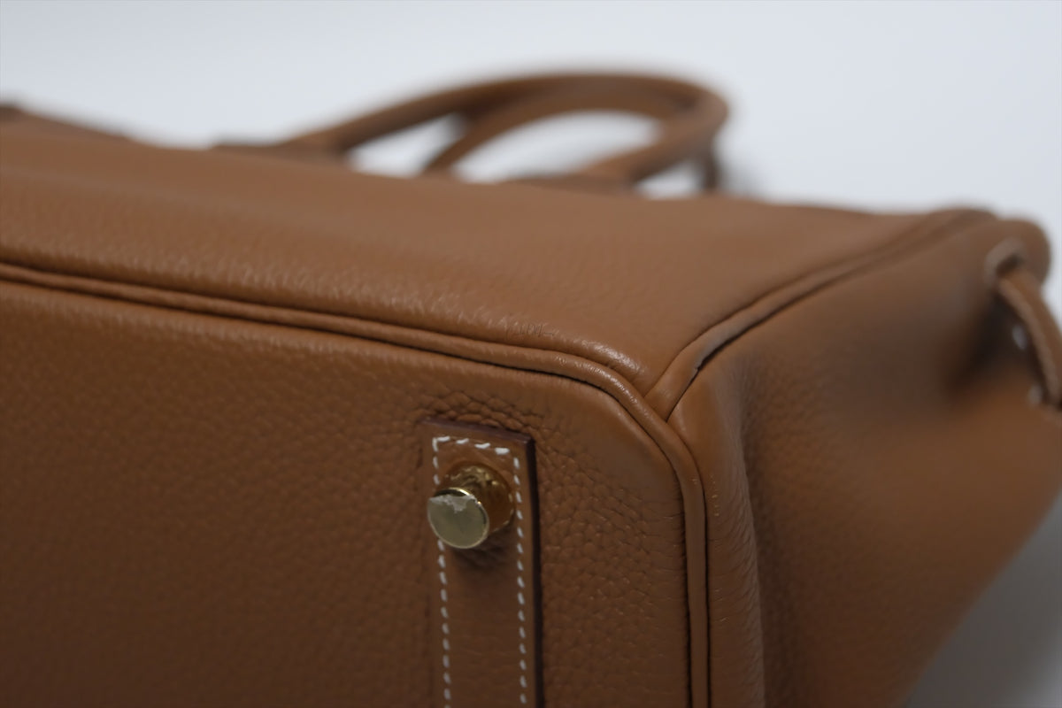 HERMES BIRKIN 25 GOLD ON GOLD TOGO