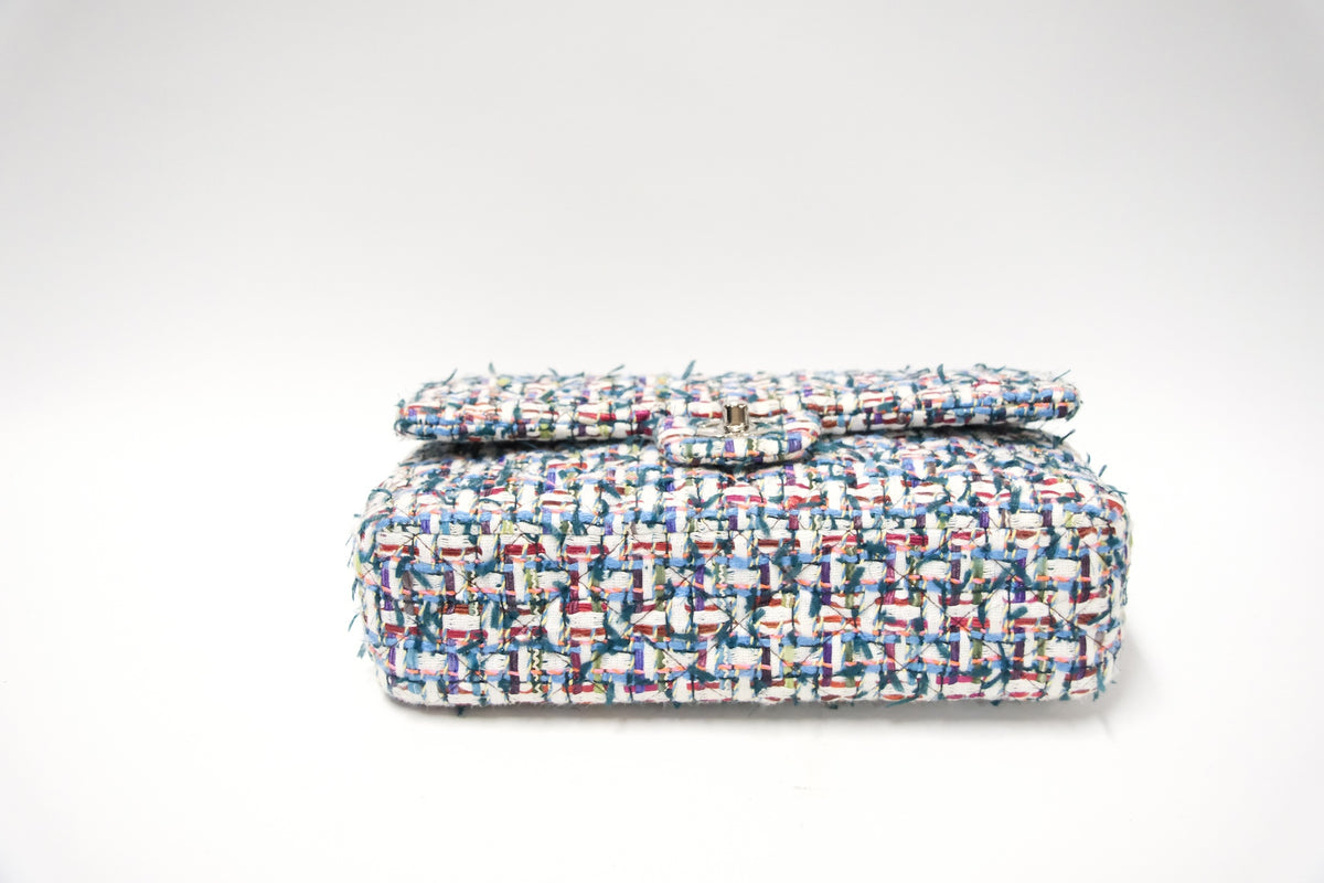 CHANEL CLASIC DOUBLE FLAP TWEED SHW