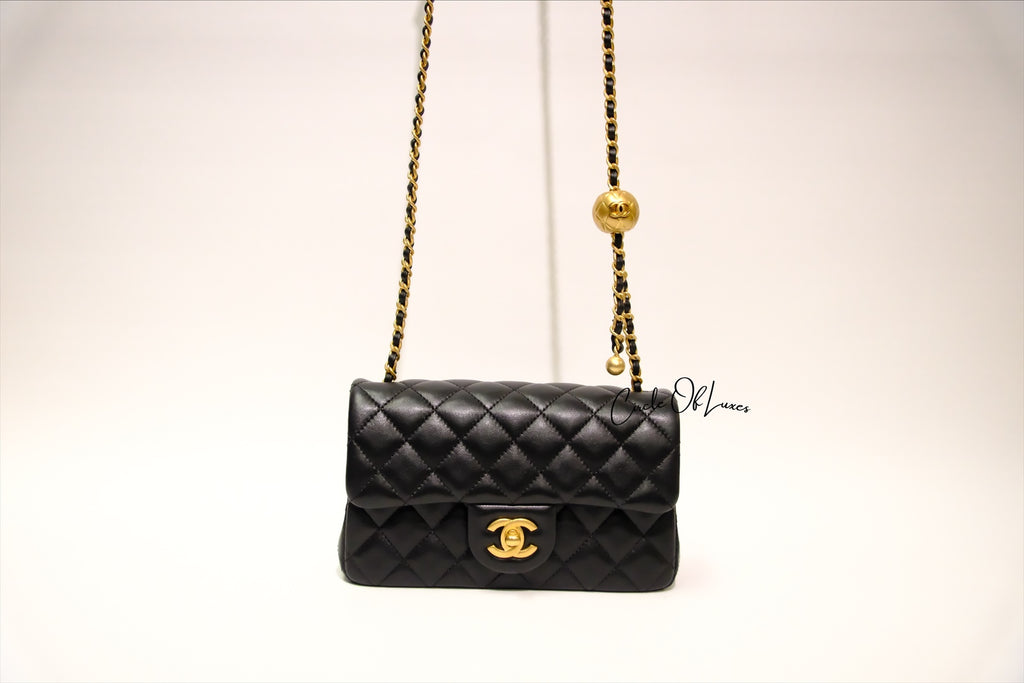 CHANEL MINI RECTANGLE PEARL CRUSH BLACK