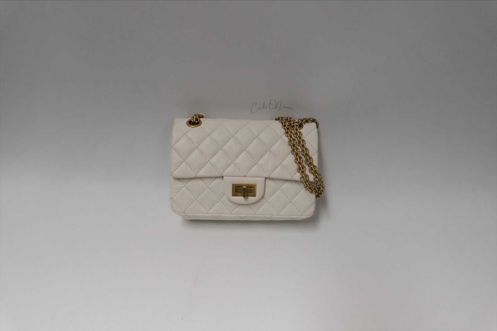 CHANEL MINI REISSUE CALFSKIN WHITE CREAM GBHW  CODECHIP