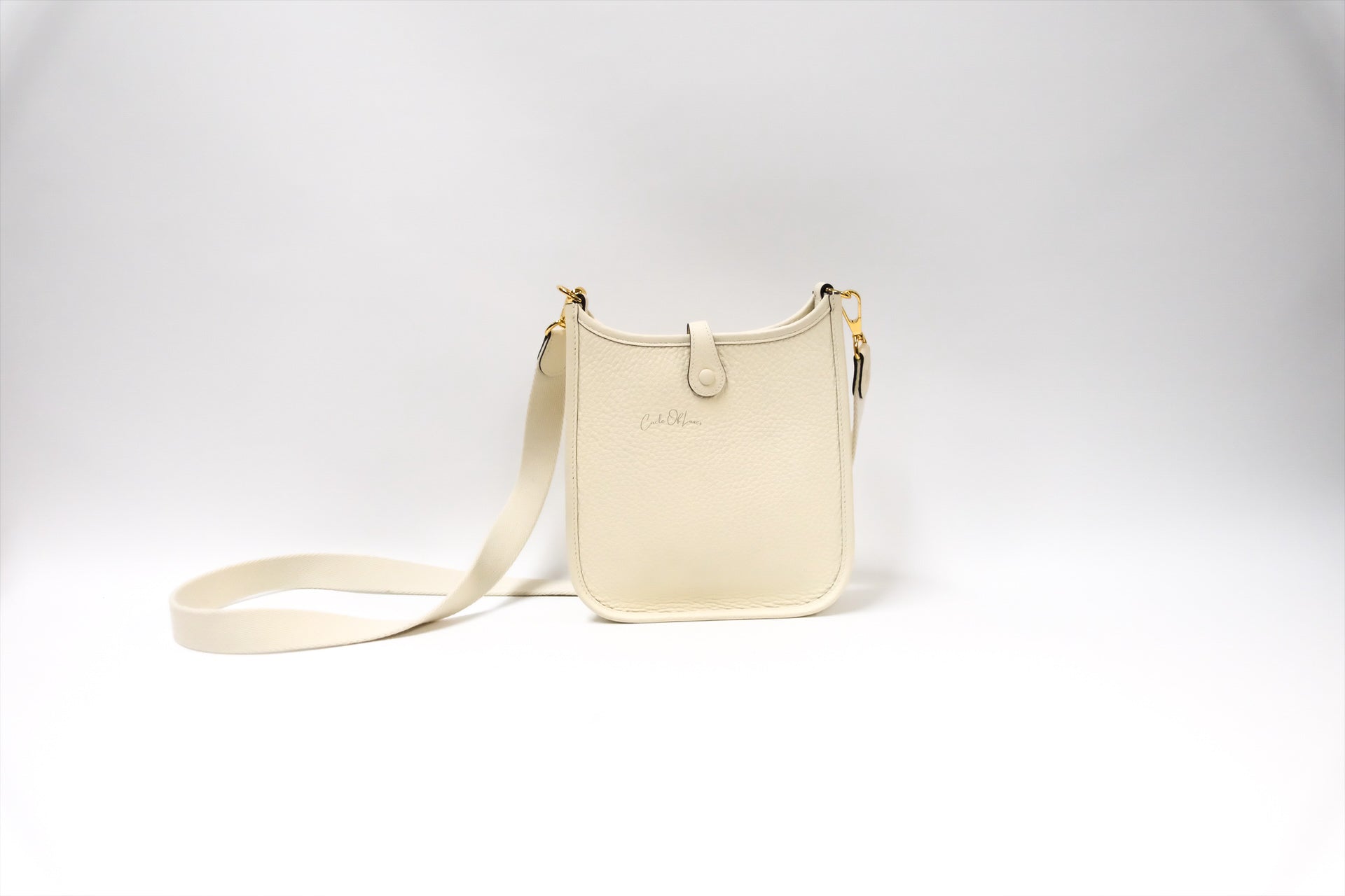 HERMES MINI EVELYNE CREAM GHW STAMP K