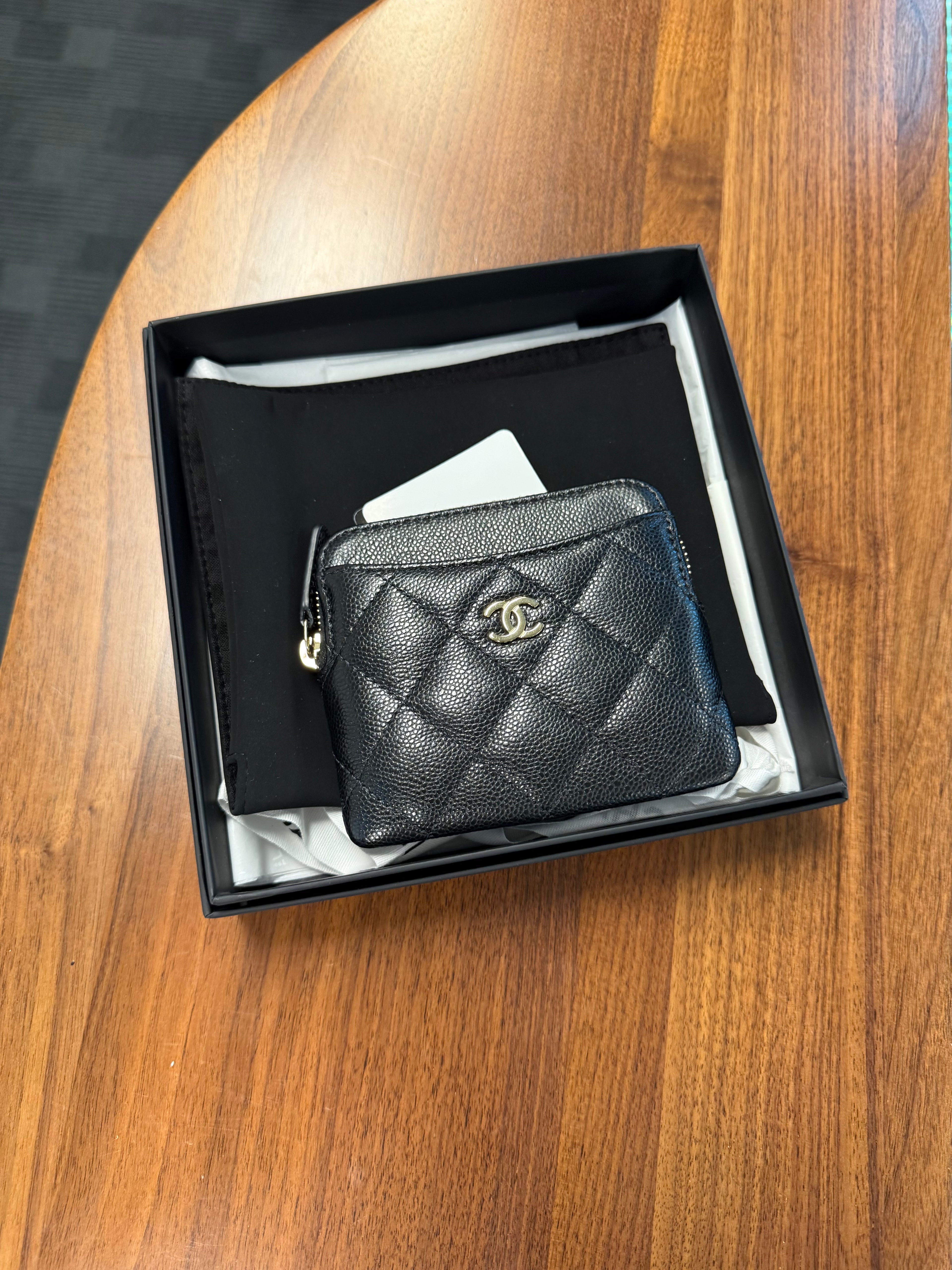 CHANEL CARD HOLDER BALCK CAVIAR GHW