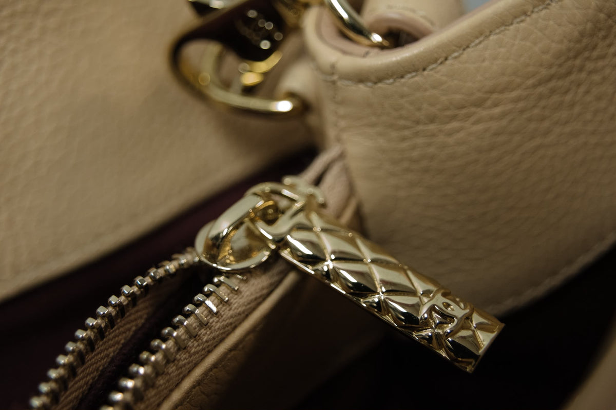 Chanel Cerf Executive Tote Medium Beige Caviar Leather Ghw
