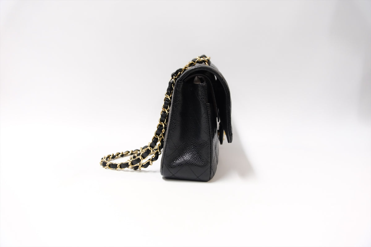 CHANEL MEDIUM CLASSIC GHW BLACK CAVIAR