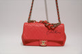 CHANEL RED SEASONAL CHAIN BAG LAMSKIN GHW